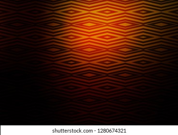 Dark Yellow, Orange vector template with sticks, squares. Glitter abstract illustration with colorful lines, rhombuses. Best design for your ad, poster, banner.