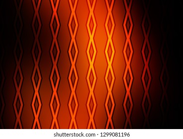Dark Yellow, Orange vector template with sticks, squares. Colorful lines, squares on abstract background with gradient. Pattern for business booklets, leaflets.