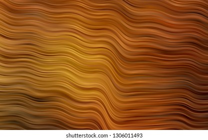 Dark Yellow, Orange vector template with liquid shapes. Geometric illustration in marble style with gradient.  Textured wave pattern for backgrounds.