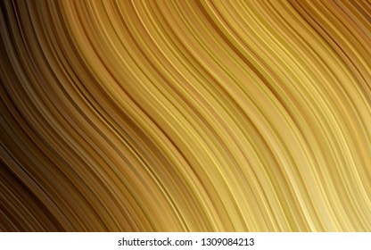 Dark Yellow, Orange vector template with liquid shapes. A sample with blurred bubble shapes. The elegant pattern for brand book.