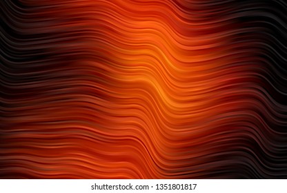 Dark Yellow, Orange vector template with lava shapes. A sample with blurred bubble shapes. Marble style for your business design.