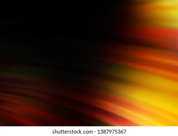Dark Yellow, Orange vector template with abstract lines. Colorful illustration in abstract marble style with gradient. A completely new marble design for your business.