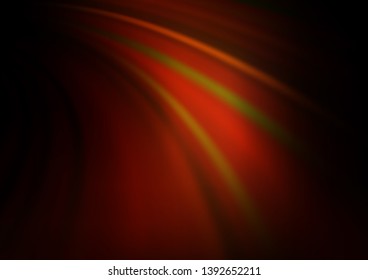 Dark Yellow, Orange vector template with bent ribbons. Glitter abstract illustration with wry lines. The template for cell phone backgrounds.