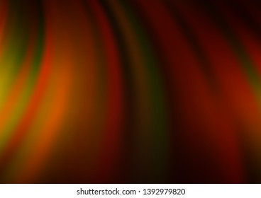 Dark Yellow, Orange vector template with lava shapes. Modern gradient abstract illustration with bandy lines. New composition for your brand book.