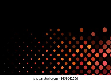 Dark Yellow, Orange vector template with circles. Abstract illustration with colored bubbles in nature style. Design for business adverts.