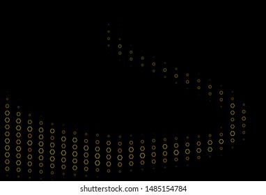 Dark Yellow, Orange vector template in hexagonal style. Abstract illustration with colorful hexagons. New template for your brand book.