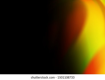 Dark Yellow, Orange vector template with lines, ovals. Colorful abstract illustration with gradient lines. The best blurred design for your business.