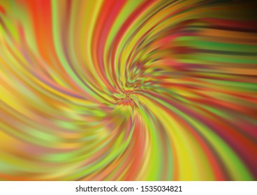 Dark Yellow, Orange vector template with lava shapes. Geometric illustration in marble style with gradient.  A completely new template for your business design.