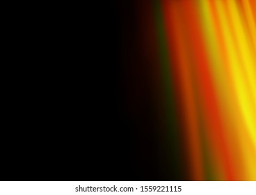 Dark Yellow, Orange vector template with lava shapes. A vague circumflex abstract illustration with gradient. The best blurred design for your business.