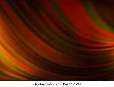 Dark Yellow, Orange vector template with bubble shapes. A completely new color illustration in marble style. Textured wave pattern for backgrounds.