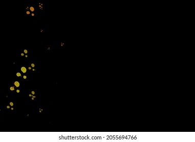 Dark Yellow, Orange vector template with bubble shapes. Creative illustration in halftone marble style with gradient. The best blurred design for your business.