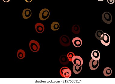 Dark Yellow, Orange vector template with circles. Blurred decorative design in abstract style with bubbles. Design for business adverts.