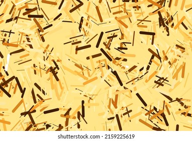 Dark yellow, orange vector template with repeated sticks. Shining colored illustration with narrow lines. Pattern for websites, landing pages.