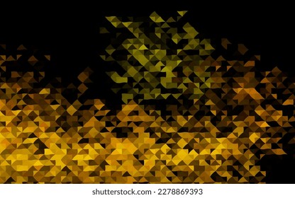 Dark Yellow, Orange vector template with crystals, triangles. Triangles on abstract background with colorful gradient. Best design for your ad, poster, banner.