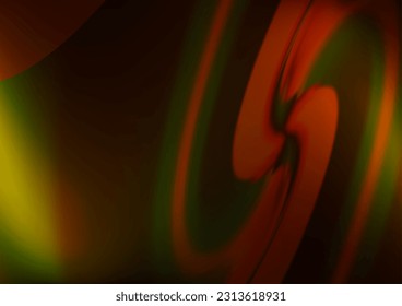 Dark Yellow, Orange vector template with bubble shapes. Creative geometric illustration in marble style with gradient. Textured wave pattern for backgrounds.