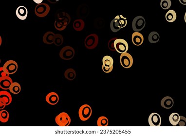 Dark Yellow, Orange vector template with circles. Modern abstract illustration with colorful water drops. Template for your brand book.