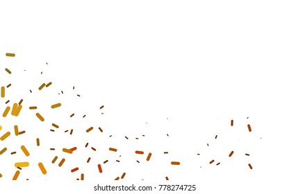 Dark Yellow, Orange vector template with repeated sticks. Shining colored illustration with rounded stripes. The pattern can be used for websites.