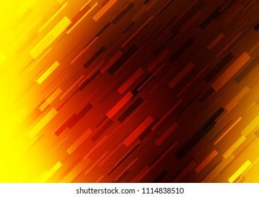 Dark Yellow, Orange vector texture with colored lines. Lines on blurred abstract background with gradient. The template can be used as a background.