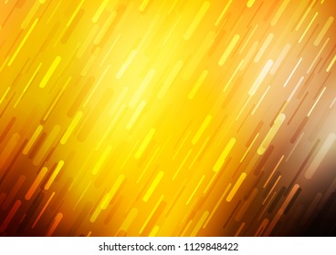 Dark Yellow, Orange vector texture with colored lines. Lines on blurred abstract background with gradient. The pattern can be used for websites.