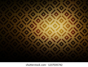 Dark Yellow, Orange vector texture with lines, rhombuses. Colorful decorative design in simple style with lines, rhombuses. Pattern for ads, posters, banners.