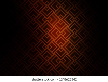 Dark Yellow, Orange vector texture with colored lines. Shining illustration with lines on abstract template. Pattern for business booklets, leaflets.