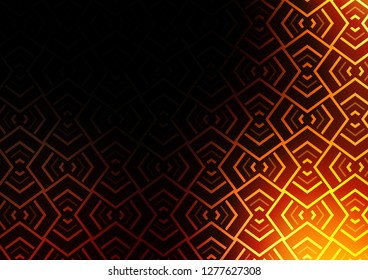 Dark Yellow, Orange vector texture with colored lines. Shining illustration with lines on abstract template. Smart design for your business advert.