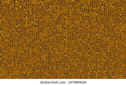 Dark Yellow, Orange vector texture with disks. Illustration with set of shining colorful abstract circles. Design for posters, banners.