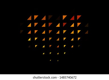 Dark Yellow, Orange vector texture with disks. Blurred decorative design in abstract style with bubbles. Pattern of water, rain drops.