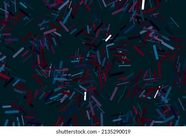 Dark yellow, orange vector texture with colorful lines. Lines on blurred abstract background with gradient. Pattern for ads, posters, banners.
