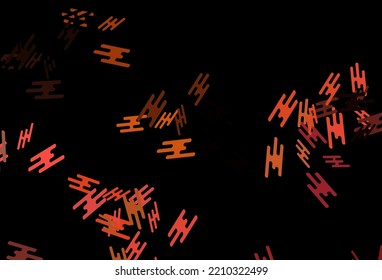 Dark Yellow, Orange vector texture with colorful lines. Blurred decorative design in simple style with lines. Best design for your ad, poster, banner.