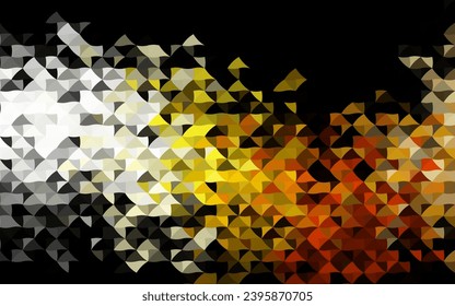 Dunkelgelb, orangefarbene Vektorstruktur im Dreiecksstil. Dekoratives Design im abstrakten Stil mit Dreiecken. Moderne Vorlage für Ihre Zielseite.