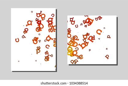 Dark Yellow, Orangevector brochure for ui, ux design. Web interface on abstract background with colorful gradient. Pattern can be used as a template for calendars.