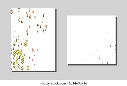 Dark Yellow, Orangevector template for landing pages. Beautiful colored sample in A4 size. Pattern for ads, leaflets, labels of your business.