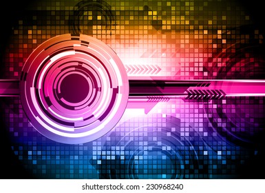 Dark yellow pink blue Light Abstract Technology background for computer graphic website internet. circuit. 