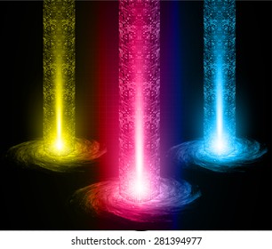 Dark yellow pink blue light Abstract background. dark red color Light Abstract Technology background for computer graphic website internet and business. circuit. illustration. infographics. ray