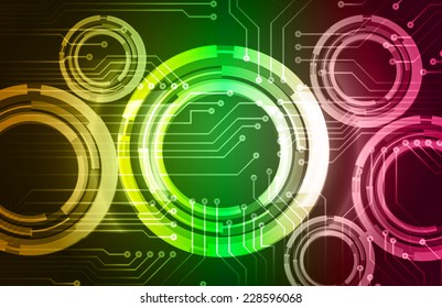 Dark yellow pink color Light Abstract Technology background for computer graphic website internet. circuit board. text box,