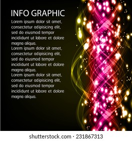 Dark yellow pink Light Abstract Technology background for computer graphic website internet. text box. Brochure. card. wave 