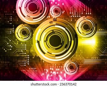 Dark yellow pink Light Abstract Technology background for computer graphic website internet. 