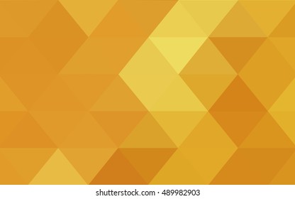 Dark yellow polygon abstract background. Geometric illustration in Origami style with gradient.  Triangular pattern for your business design.