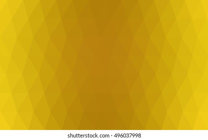 Dark yellow polygon abstract template. Shining illustration, which consist of triangles. A completely new design for your business.