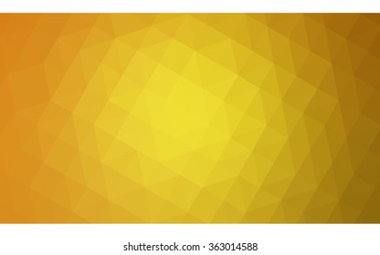 Dark yellow polygonal illustration, which consist of triangles. Geometric background in Origami style with gradient. Triangular design for your business in vector.