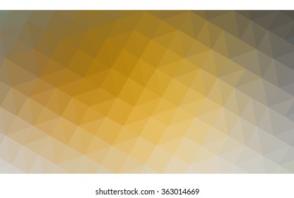 Dark yellow polygonal illustration, which consist of triangles. Geometric background in Origami style with gradient. Triangular design for your business in vector.