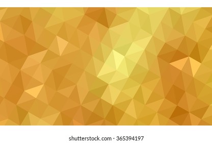 Dark yellow polygonal illustration, which consist of triangles. Geometric background in Origami style with gradient. Triangular design for your business in vector.
