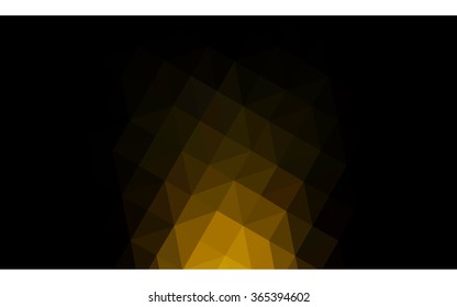 Dark yellow polygonal illustration, which consist of triangles. Geometric background in Origami style with gradient. Triangular design for your business in vector.