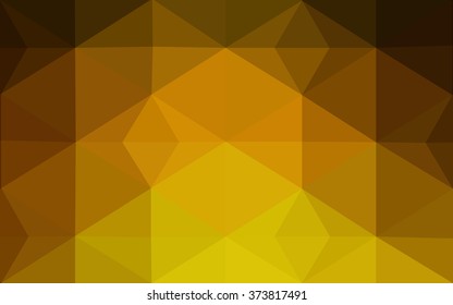 Dark yellow polygonal illustration, which consist of triangles. Geometric background in Origami style with gradient. Triangular design for your business.