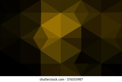 Dark yellow polygonal illustration, which consist of triangles. Geometric background in Origami style with gradient. Triangular design for your business.