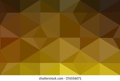 Dark yellow polygonal illustration, which consist of triangles. Geometric background in Origami style with gradient. Triangular design for your business.