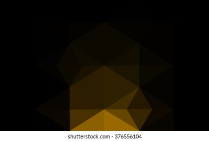 Dark yellow polygonal illustration, which consist of triangles. Geometric background in Origami style with gradient. Triangular design for your business.