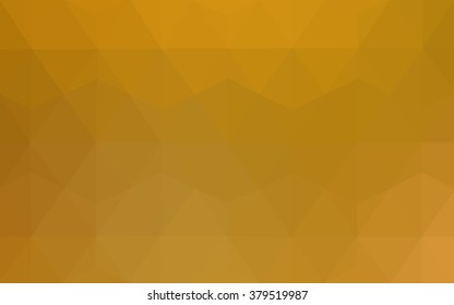 Dark yellow polygonal illustration, which consist of triangles. Geometric background in Origami style with gradient. Triangular design for your business.
