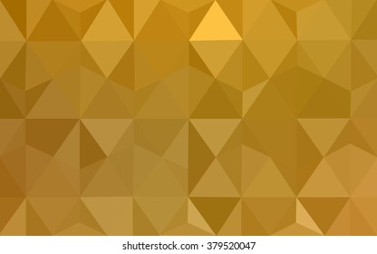 Dark yellow polygonal illustration, which consist of triangles. Geometric background in Origami style with gradient. Triangular design for your business.